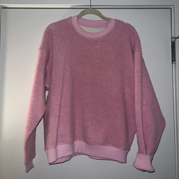 OUTDOOR VOICES Pink MegaFleece Crewneck - Picture 2 of 3